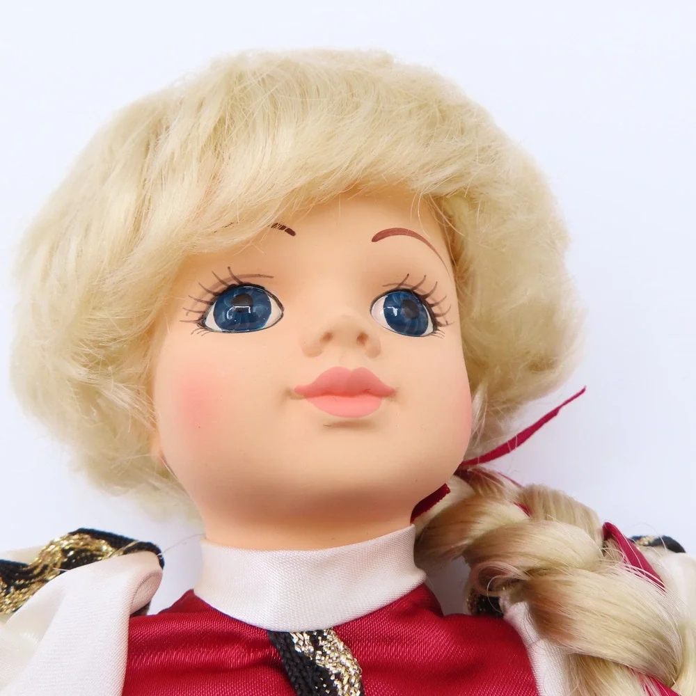 Vintage Brinn's 1988 Rapunzel Porcelain Doll Fairy Tale Series Burgundy